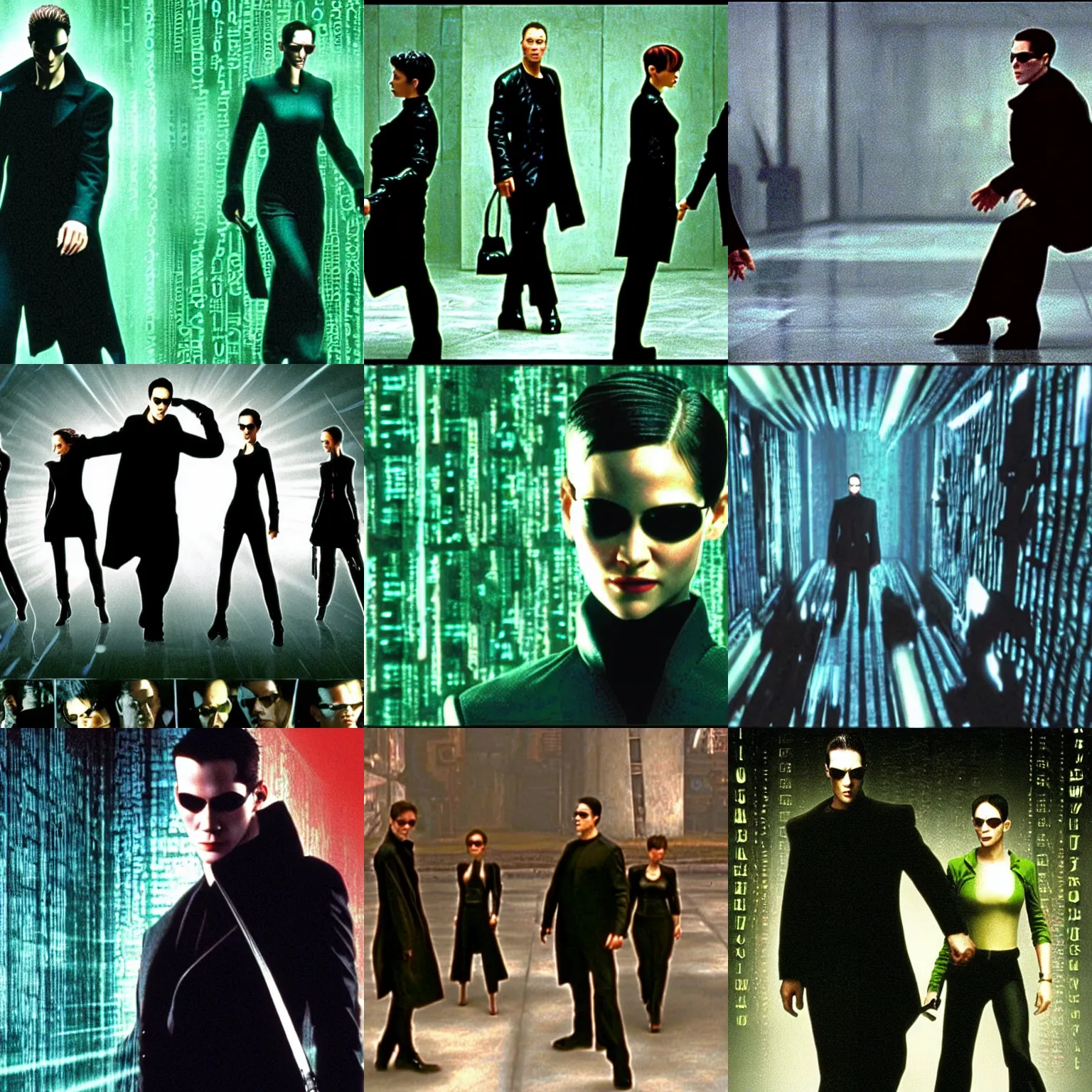 Prompt: a screenshot from the matrix (1999)