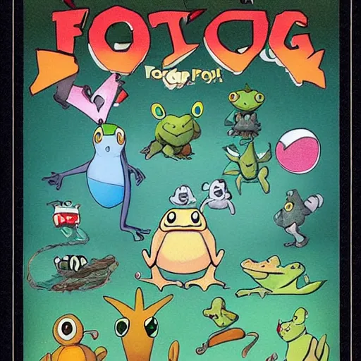 Image similar to frog pokemon, wes anderson, pokemon