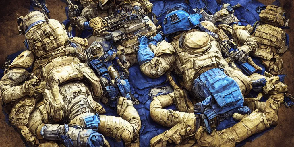 Prompt: photo photorealism portrait military muppets special forces soldiers,inks,octane render photorealistic, blue,gold,white,black octane render, insanely detailed, realistic, desert by Kelly McKernan, yoshitaka Amano, hiroshi yoshida, moebius, loish, artgerm, happy,joyful, painterly, symmetrical and detailed hyperdetailed 8k, moebius,steven wiltshire, , hyper detailed,high contrast,vivid psychedelic colors,, Neon Genesis Evangelion, mathematics and geometry, loony toons, saturated, sun rays + Laurie Greasley + Katsuhiro Otomo, Craig Mullins, 8k, octane render, trending on artstation, hyper detailed,