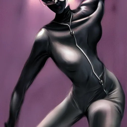 Image similar to Catwoman by WLOP