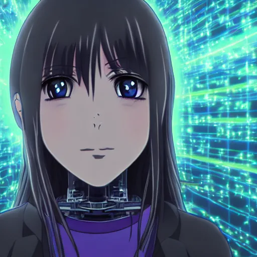 Prompt: anime portrait of emma wattson undergoing cybernetic mind ascension