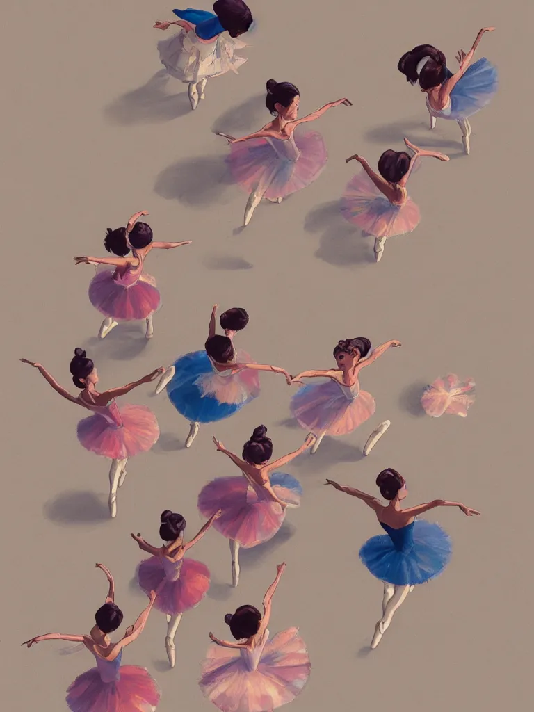 Image similar to ballerinas from overhead by disney concept artists, blunt borders, rule of thirds