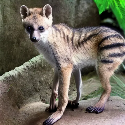 Image similar to baby thylacine real photo in zoo