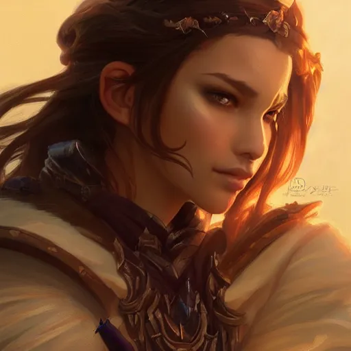 Prompt: Gerald Rivia closeup, D&D, fantasy, intricate, elegant, highly detailed, digital painting, artstation, concept art, matte, sharp focus, illustration, hearthstone, art by Artgerm and Greg Rutkowski and Alphonse Mucha