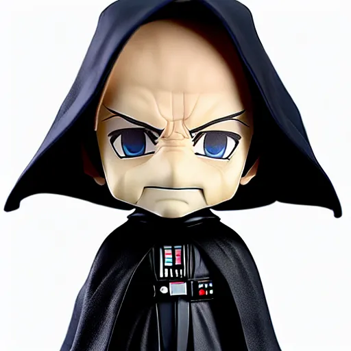 Image similar to nendoroid hooded darth sidious emperor palpatine from star wars, detailed, custom