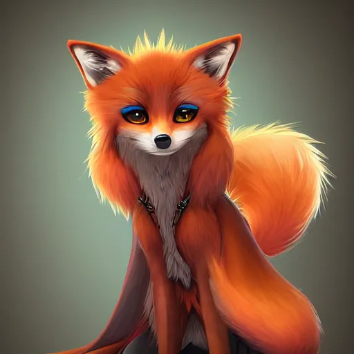 Image similar to wizard with fox like features, highly detailed, by kawacy, trending on artstation, furry art