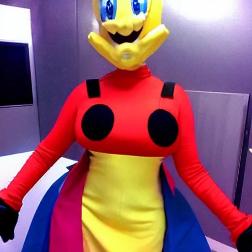 Image similar to lady gaga super mario cosplay