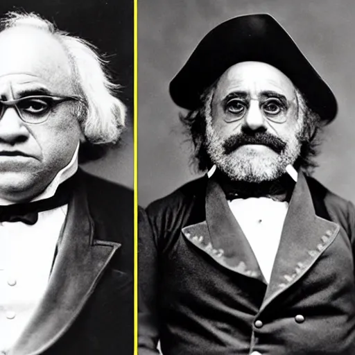 Image similar to portrait photograph of Danny DeVito as a Civil War confederate general