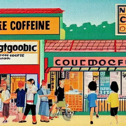 Image similar to 1 9 9 0 s singaporean public education poster for neighbourhood coffee shops