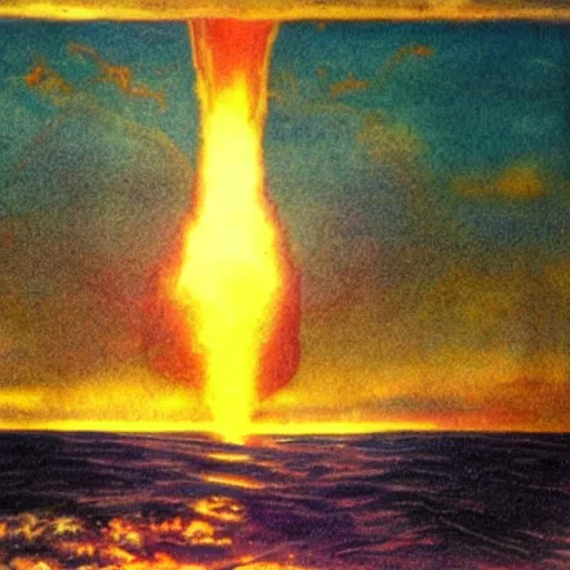 Image similar to underwater nuclear explosion