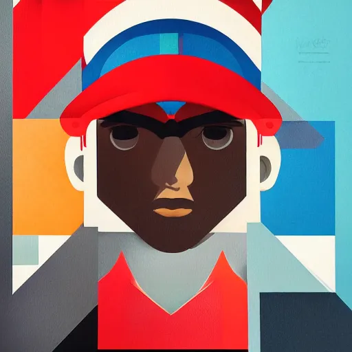 Image similar to Mario profile picture by Sachin Teng, asymmetrical, Organic Painting , Matte Painting, meaningful, Powerful, geometric shapes, hard edges, graffiti, street art:2 by Sachin Teng:4