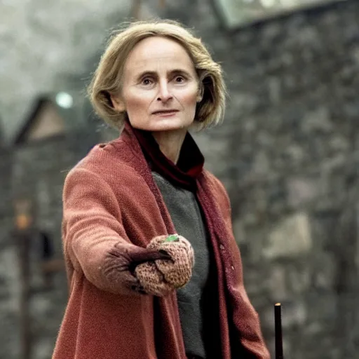 Prompt: Katrin Cartlidge as a Harry Potter witch