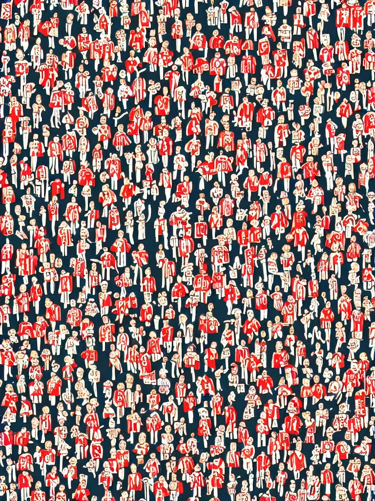 Image similar to Where's Waldo gets married by Martin Handford