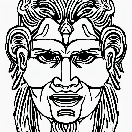 Image similar to apollo face 3 / 4 close up coloring pages