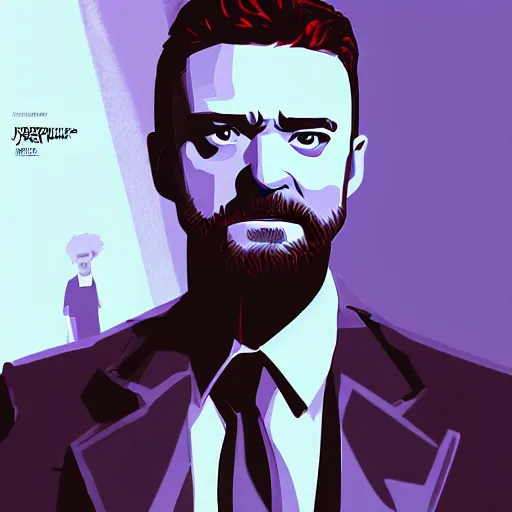 Image similar to justin timberlake as they live, portrait, artstation