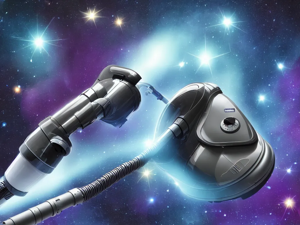 Image similar to intergalactic vacuum cleaner, science fiction, galaxy