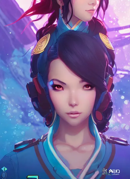 Image similar to Underwater Ocean Princess in apex legends as an anime character digital illustration portrait design by Ross Tran, artgerm detailed, soft lighting