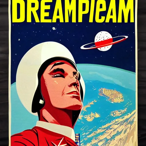 Image similar to ! dream american atompunk space race propoganda poster circa 1 9 6 0 s