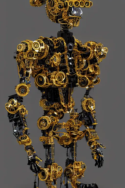 Prompt: a portrait of a graduating extremely detailed beautiful robot lots of complex gold wires and connections and wearing a highly detailed black graduation hat, realism. concept art. unreal engine 5, f / 1. 8, v - ray, ultra hd, 8 k, graduation photo, atmospheric beautiful background and beautiful lighting