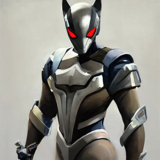 Image similar to greg manchess portrait painting of armored spiderman ultraman grey fox from metal gear cyborg gay japanese - american hybrid as overwatch character, medium shot, asymmetrical, profile picture, organic painting, sunny day, matte painting, bold shapes, hard edges, street art, trending on artstation, by huang guangjian and ail elvgren and sachin teng