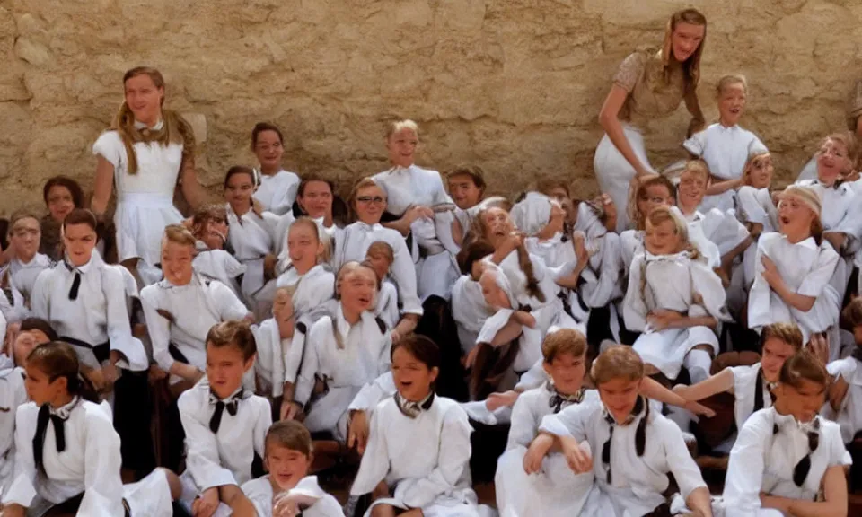 Prompt: Sound of music on a school trip in Egypt