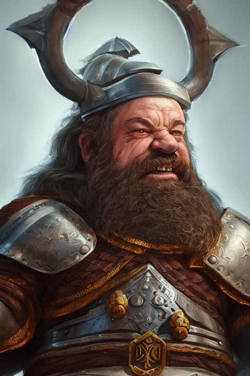 Image similar to dwarf knight portrait, highly detailed, d & d, fantasy, highly detailed, digital painting, trending on artstation, concept art, sharp focus, illustration, global illumination, ray tracing, realistic shaded, art by artgerm and greg rutkowski and fuji choko and viktoria gavrilenko and hoang lap