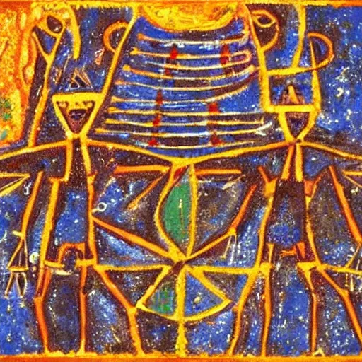 Image similar to Sirius A and Sirius B, Painting by the Dogon people of Mali, Ammah, Amma, Goddess