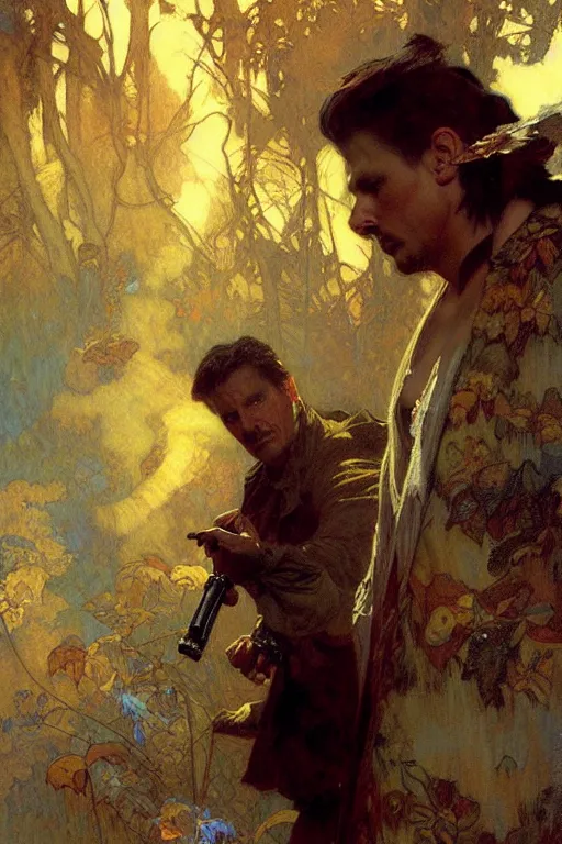 Image similar to zak bagans chasing ghosts, painting by gaston bussiere, craig mullins, greg rutkowski, alphonse mucha