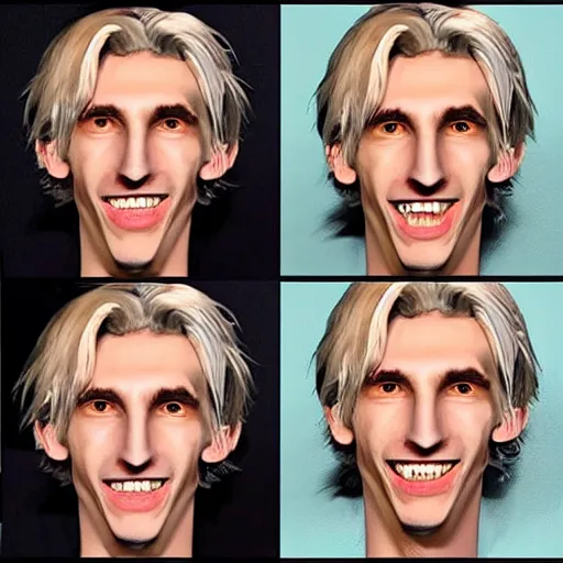 Image similar to really ugly xqc, big nose, crookedd teeth