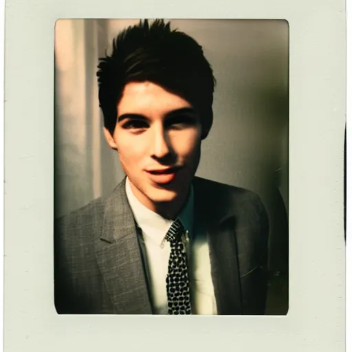 Image similar to polaroid image of an attractive man