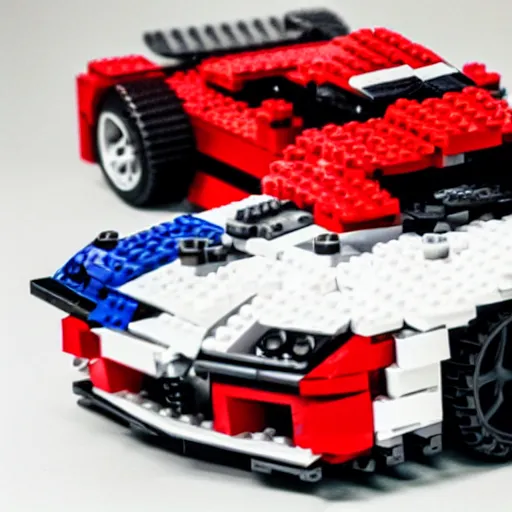 Prompt: toyota supra mk 4 lego set