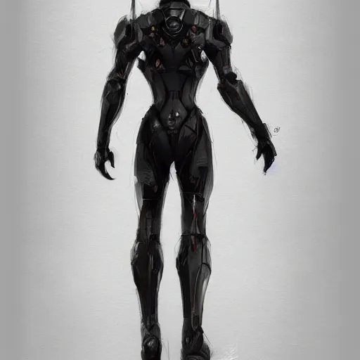 Prompt: concept art, stylized proportions, very long legs, broad shoulders, concept design, sketch, human character, science fiction suit, helmet, trending on artstation