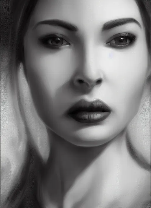 Image similar to up close portrait of a beautiful woman in black and white, art by diego fazio and diegoKoi and oscar Ukono, concept art, sharp focus, artgerm, 8k highly detailed