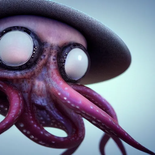 Image similar to hyperrealistic dslr film still of anthropomorphic hillbilly squid, early cuyler, stunning 8 k octane comprehensive 3 d render, inspired by istvan sandorfi & greg rutkowski & unreal engine, perfect symmetry, dim volumetric cinematic lighting, extremely hyper - detailed, extremely lifelike attributes & lifelike texture, intricate, masterpiece, artstation, stunning