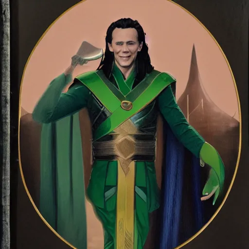 Prompt: Loki of Asgard, portrait