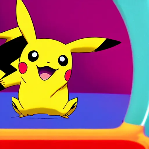 Prompt: pikachu in the disney animated movie luca, vibrant, colorful, award - winning, 8 k