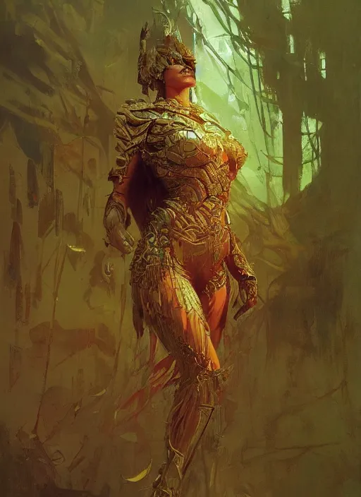 Image similar to amazon queen, intricate, elegant, highly detailed, vivid colors, john park, frazetta, sparth, ruan jia, jeffrey catherine jones