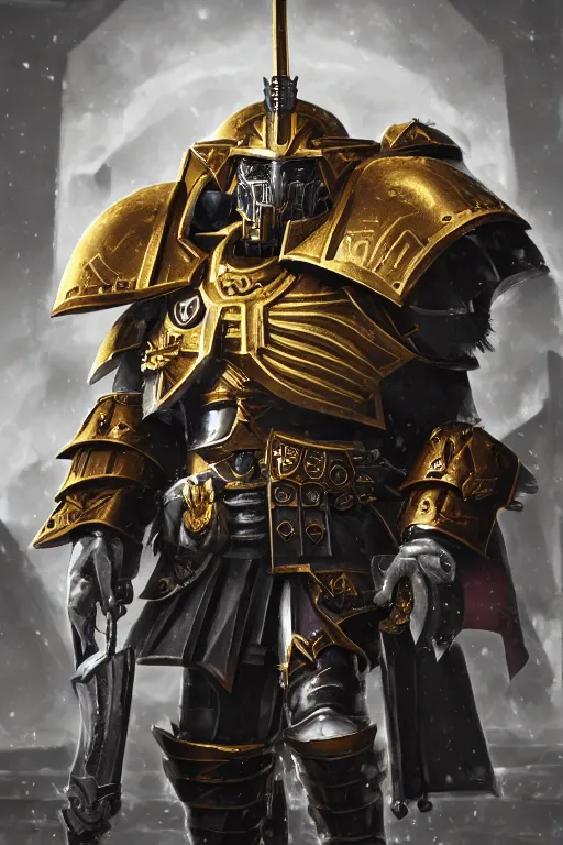 Image similar to armor portrait heros warhammer 4 0 k horus heresy fanart - the primarchs emperor by johannes helgeson animated with vfx concept artist & illustrator global illumination ray tracing hdr fanart arstation zbrush central hardmesh 8 k octane renderer comics stylized