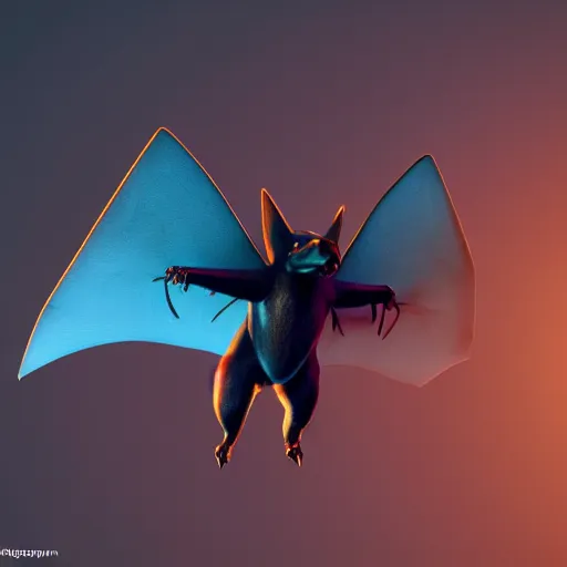 Prompt: photography of a realistic zubat animal, ultra detailed, 8 k, cinematic lighting, natural background, trending on artstation, pokemon