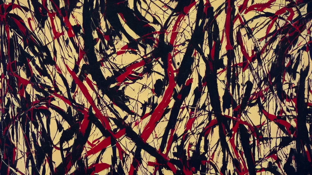 Image similar to abstract minimalism francis bacon art painting, lines, forms, shapes, in style of jackson pollock,