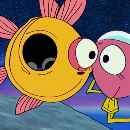 Image similar to flounder and malloc in love on the moon