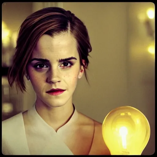 Prompt: emma watson as a lightbulb