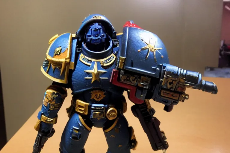 Prompt: space marine in real life