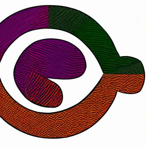 Image similar to letter g, capital g, g, circular shape, segmented with different colors