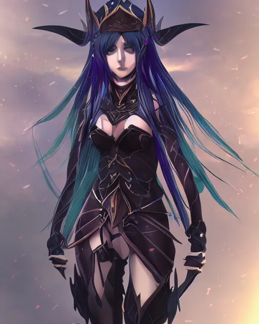 Image similar to elven dark elf girl, in the style of sumihei, tokyo ravens style, dynamic lighting, fantasy concept art, trending on art station, stunning visuals, ultra detailed