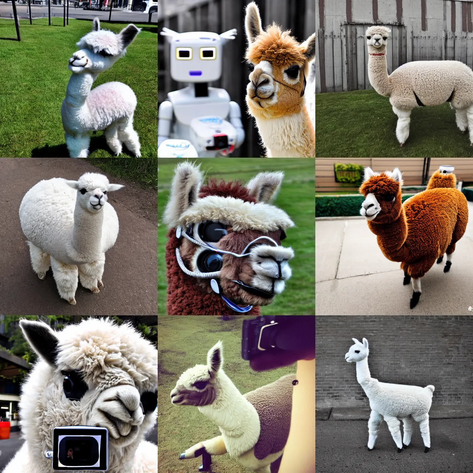 Prompt: <photograph quality=very-high type=candid inspiration=alpaca>Adorable robot wanting you to photograph it/photograph>