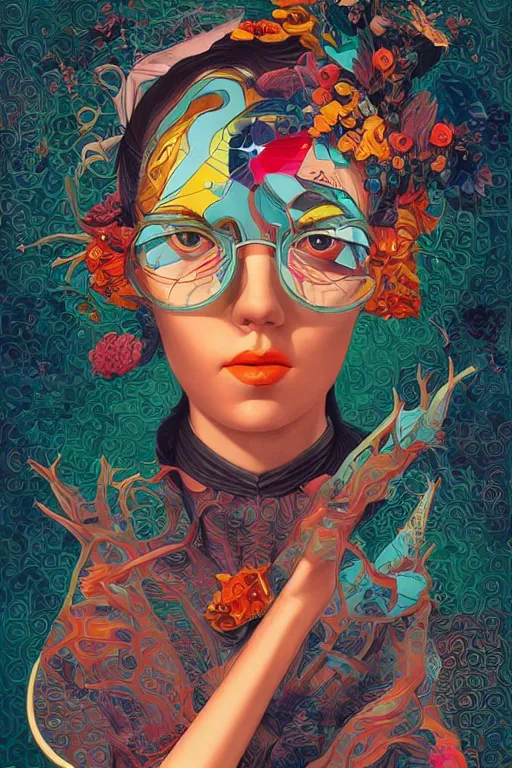 Image similar to portrait of godel's completeness theorem, by tristan eaton, victo ngai, peter mohrbacher, artgerm,