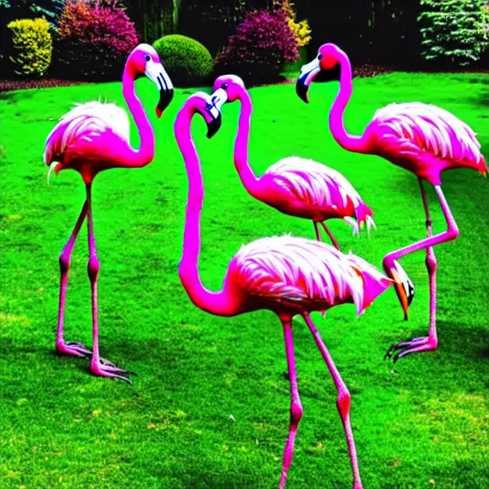 Image similar to flamingo lawn monsters at vanvcouver,british columbia,canada