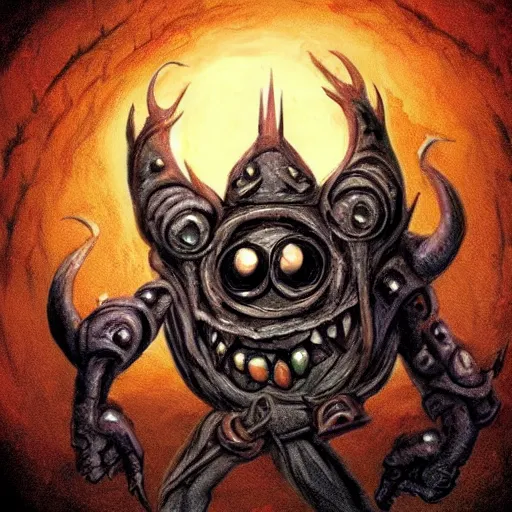 Image similar to d & d beholder, dramatic fantasy art