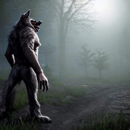 Image similar to werewolf from van helsing unreal engine hyperreallistic render 8k character concept art masterpiece